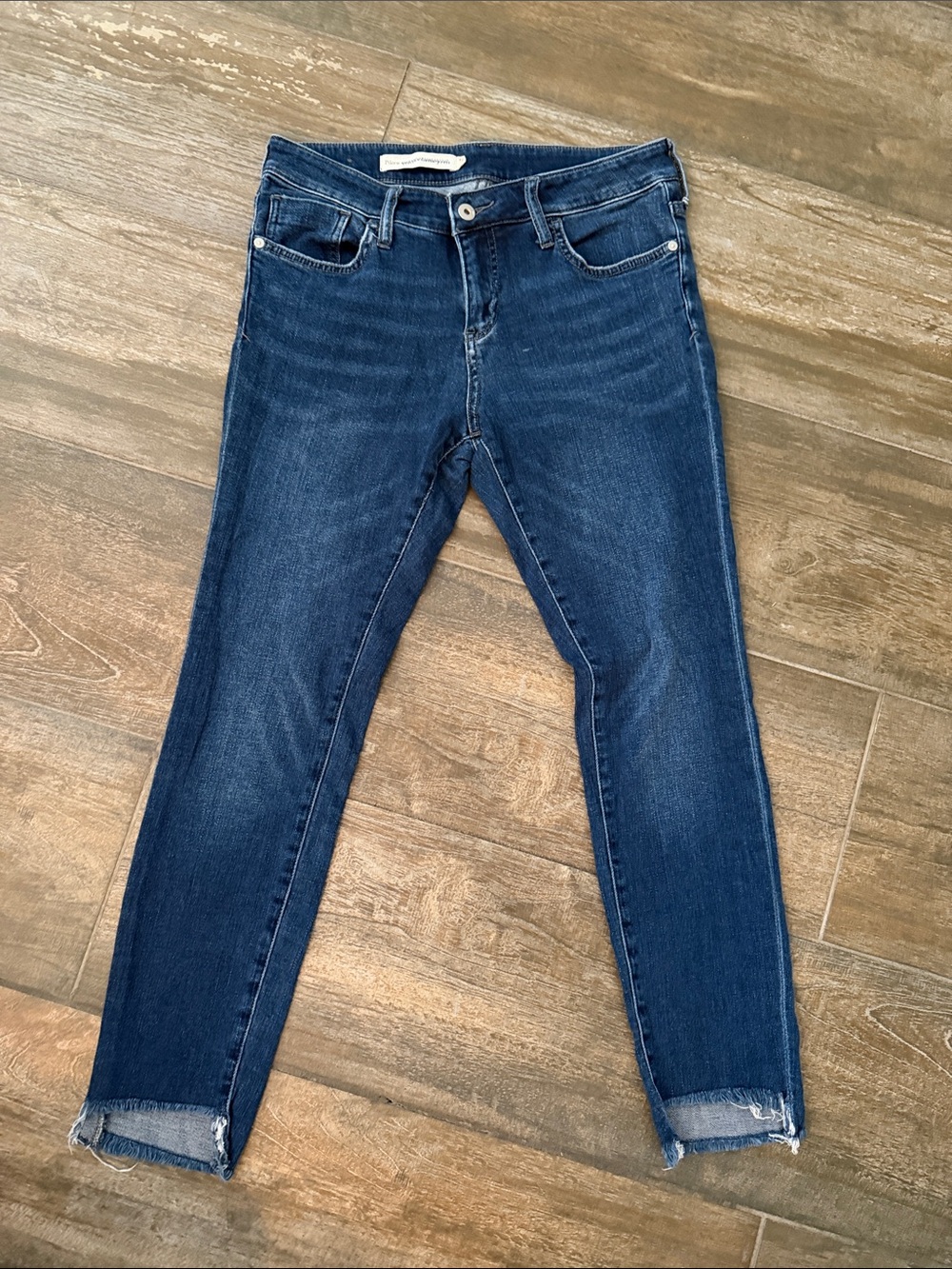 Anthropologie Pilcro Dark Indigo Skinny shark bite Jeans